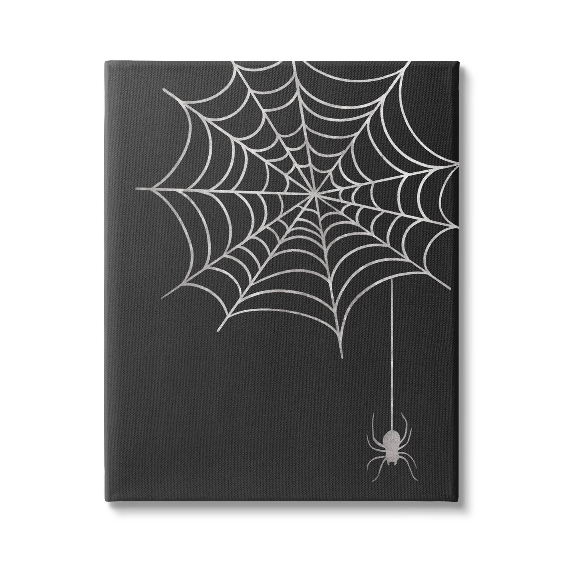 Stupell Industries Dangling Spider Web Insect Canvas Wall Art